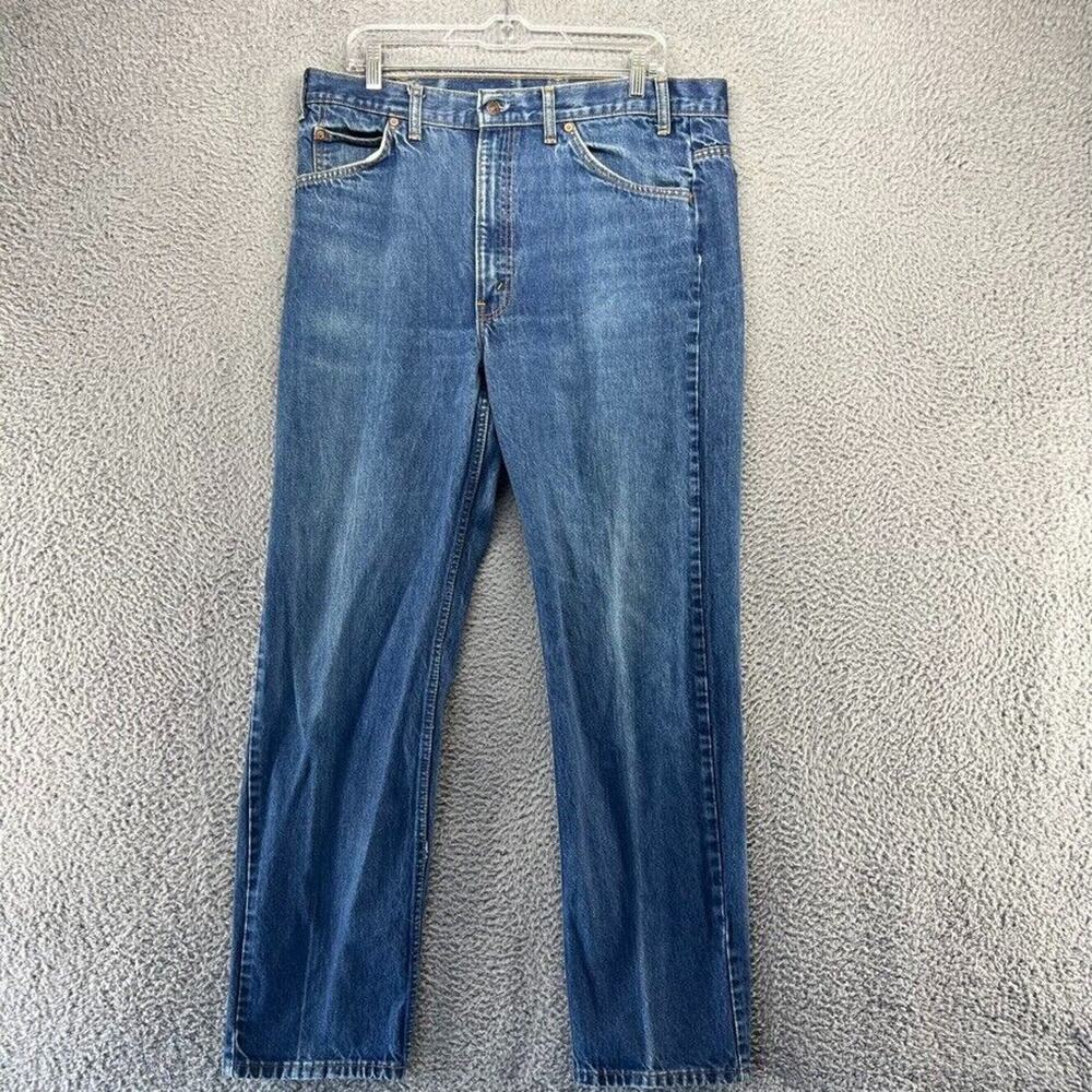 Vintage Levi's Jeans Men's Fits 36x32 Blue 505 Straight Orange Tab Faded 90s